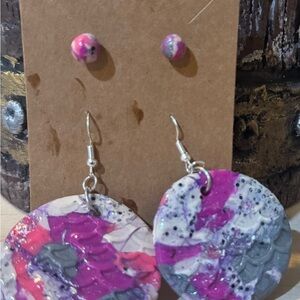 Colorful Abstract Earrings Set